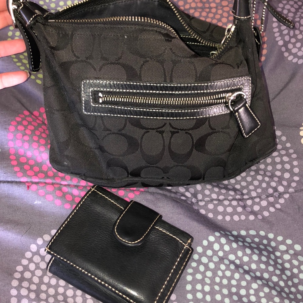 Black coach purse